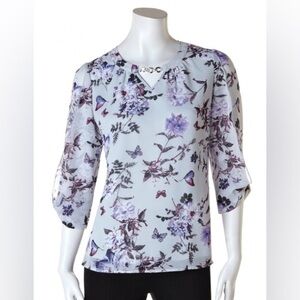 3/25$ (Mix)Cleo Floral Butterfly Sleeve  Blouse